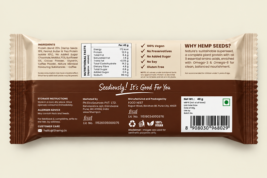 Hemp Seed Protein Bar - Mocha