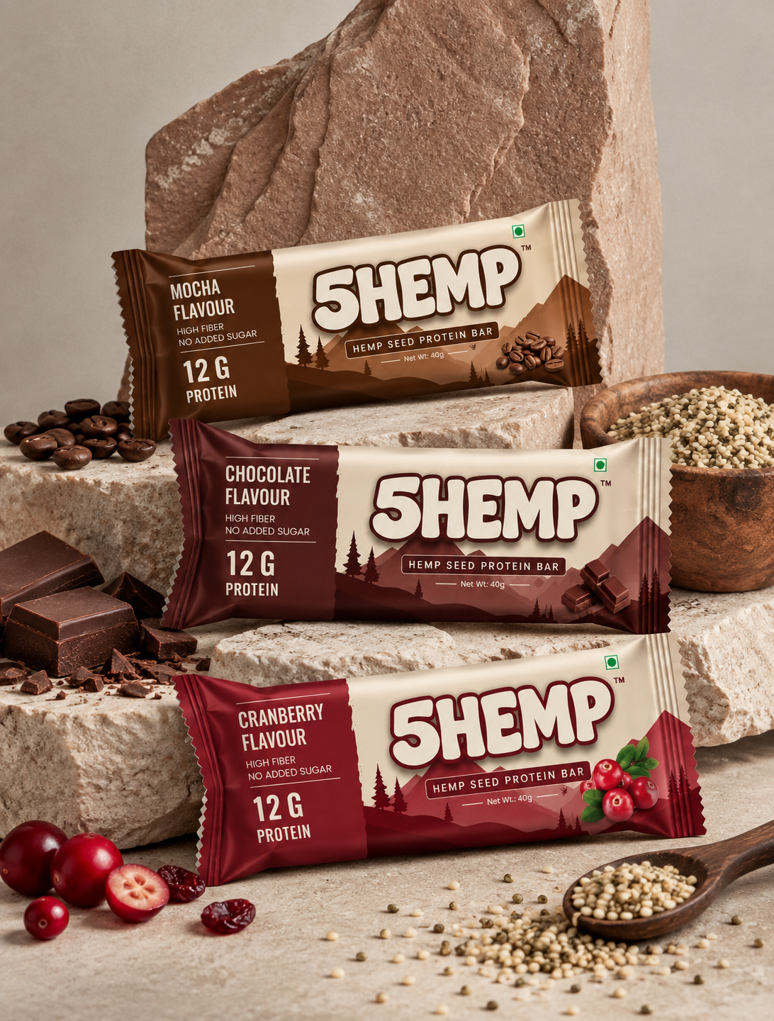 Hemp Seed Protein Bar - The Trio Combo